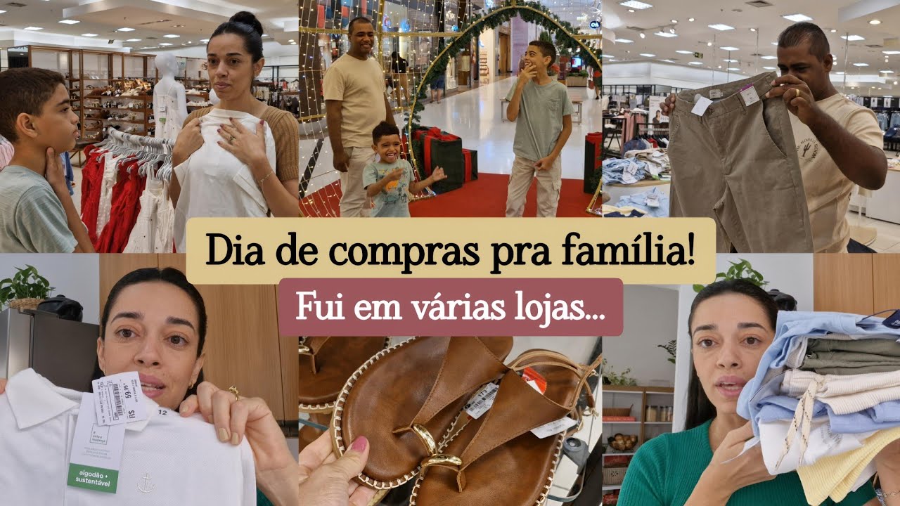 Dia de compras de roupas pra família no shopping✨️Almoçamos fora e meu novo livro de receitas chegou