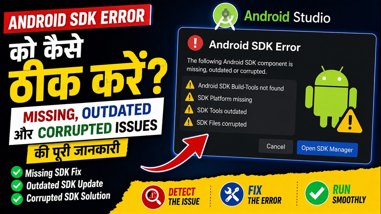 How to Fix Android SDK Errors | Missing, Outdated & Corrupted Issues Explained