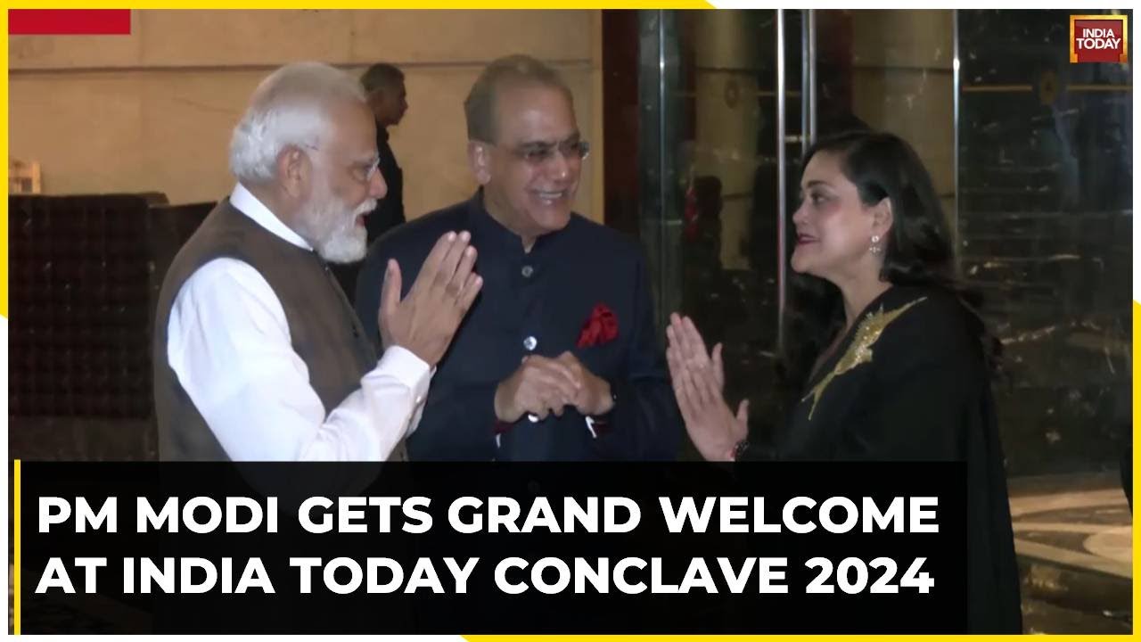 PM Modi Makes A Grand Entry At India Today Conclave 2024 | #ModiAtIndiaToday