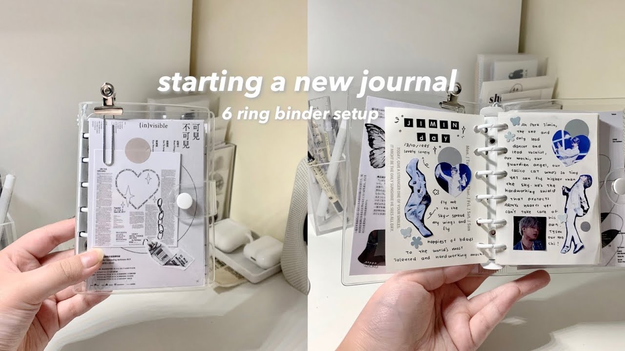 starting a new 6 ring binder | setup and journal with me
