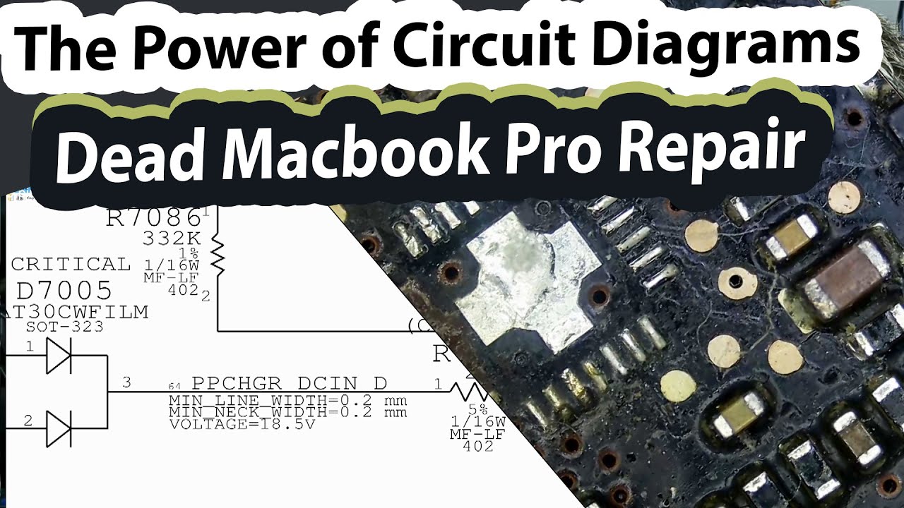 Ремонт ноутбука MacBook Pro 2012 года, не работающего от сети, с использованием схем и диаграмм п...