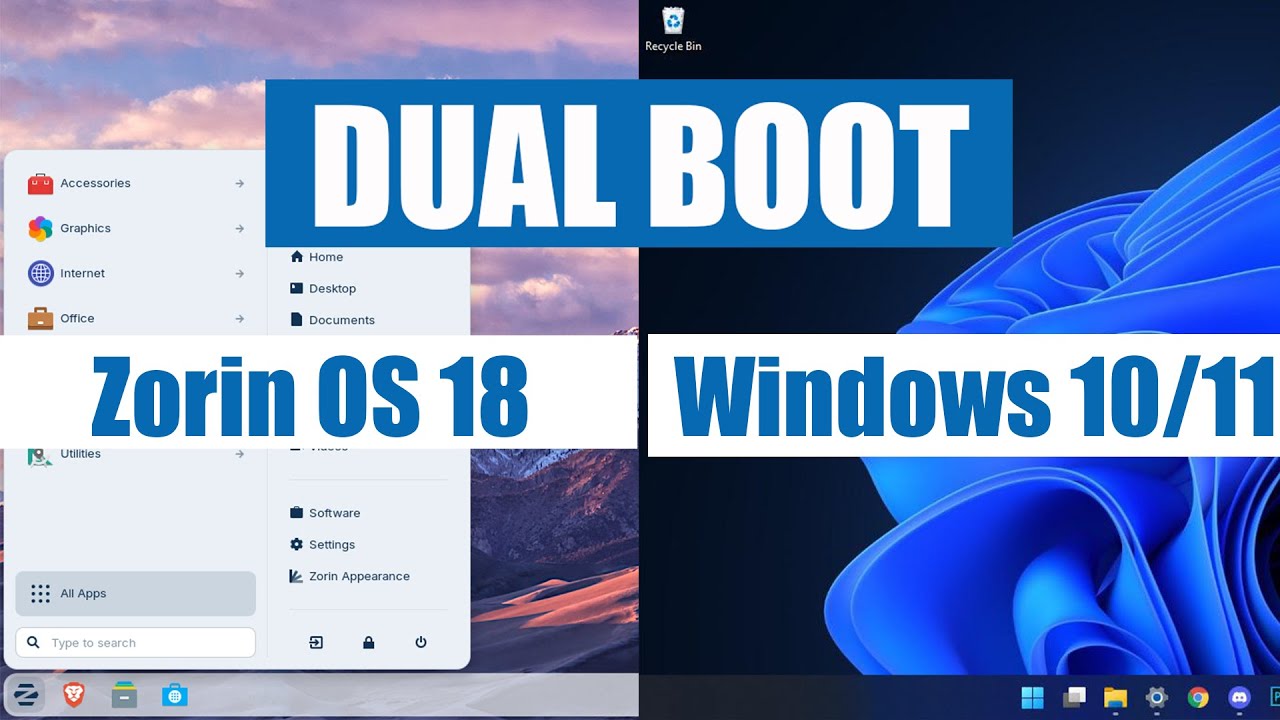 Как выполнить двойную загрузку Zorin OS 18 и Windows 10/11