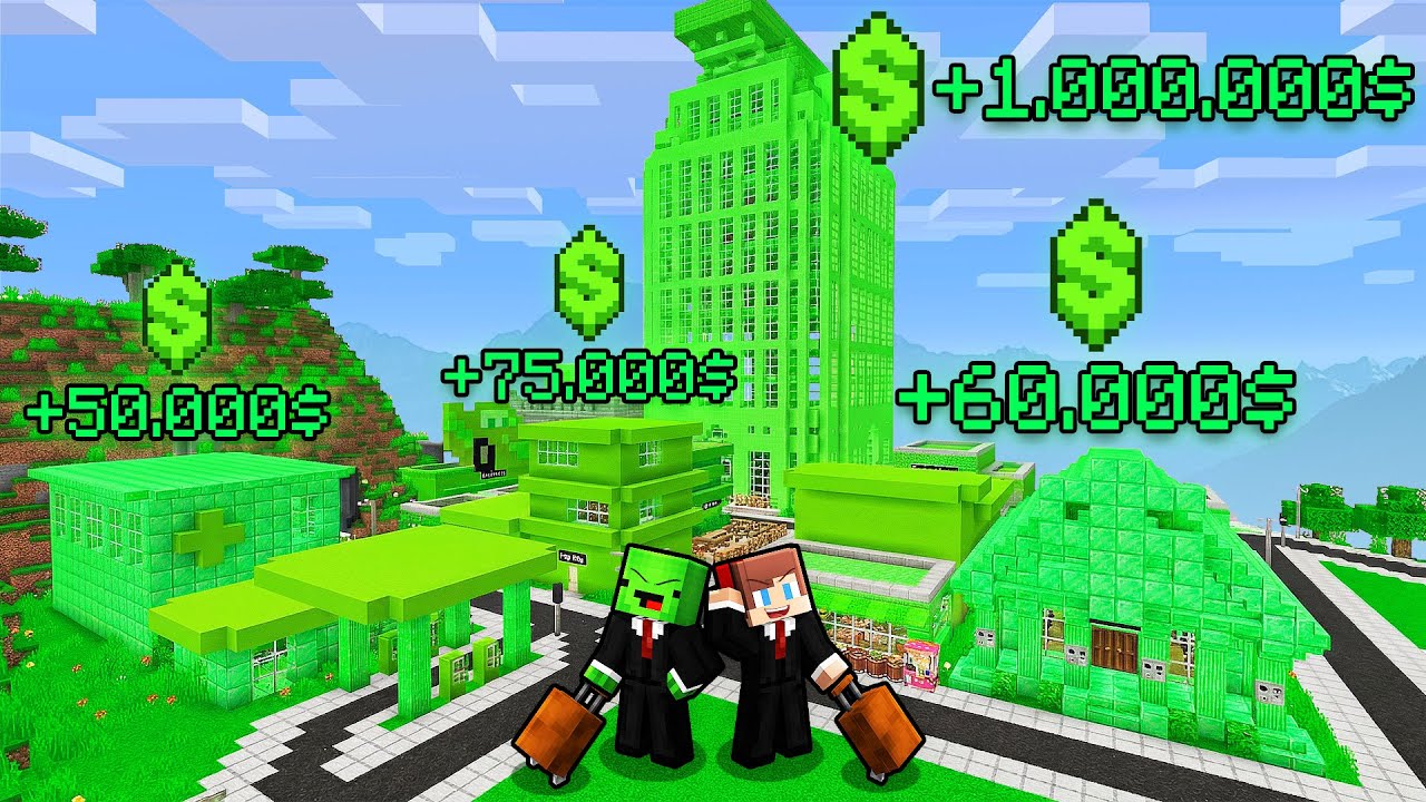 Mikey and JJ Built the RICHEST Village in Minecraft (Maizen)