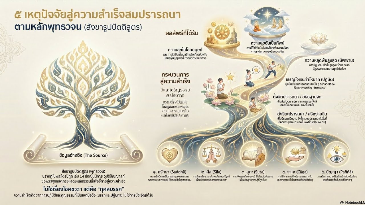 เหตุสำเร็จสมปรารถนา 5 ประการ #ธรรมะ #พุทธวจน #ฟังธรรม #ฟังธรรมะ #ธรรมะสอนใจ #ข้อคิดดีๆ #พระพุทธเจ้า