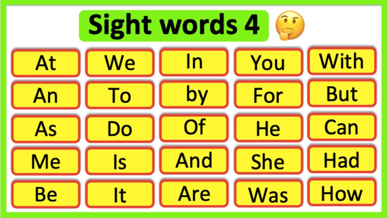 Sight words 4 🤔 | Phonics lesson | Learn with examples