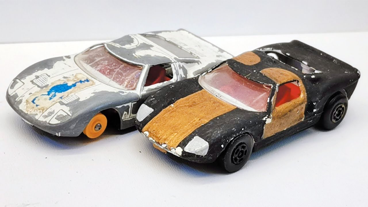 Matchbox восстановление Ford G.T. № 41. Литой автомобиль. Сверхбыстрые и обычные колеса