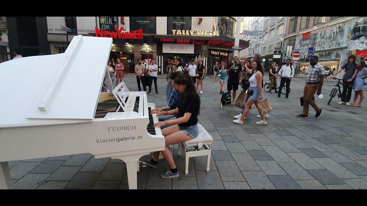 Talented Girl and Street Pianist play Time (Inception) by Hans Zimmer