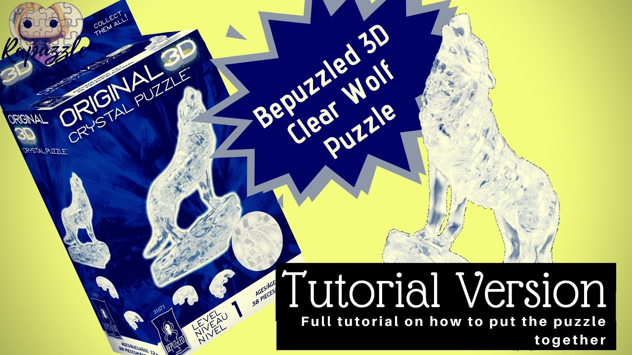 Bepuzzled 3D Crystal Puzzle Clear Wolf — обучающая версия