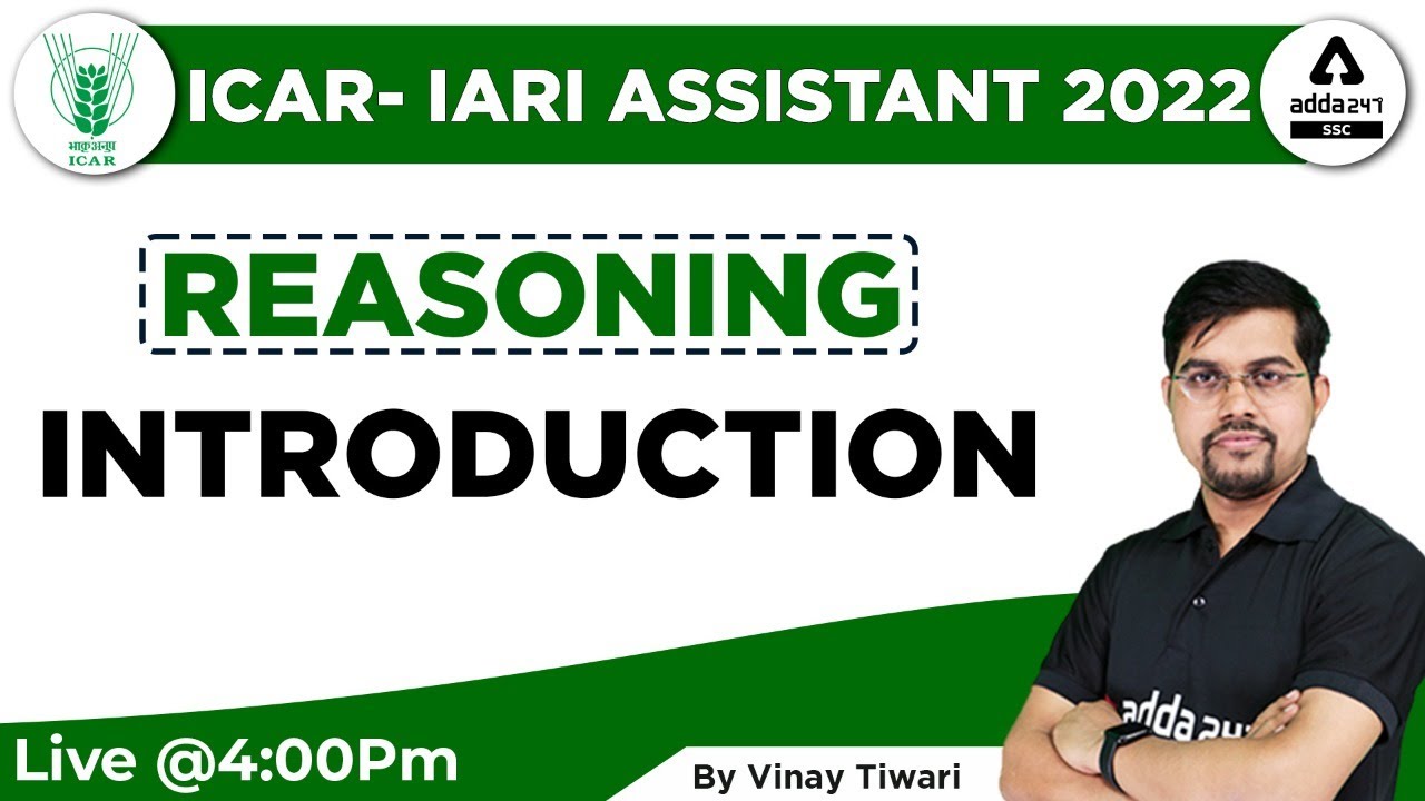 ICAR IARI Assistant 2022 | ICAR Reasoning Classes | Syllabus Introduction By Vinay Tiwari