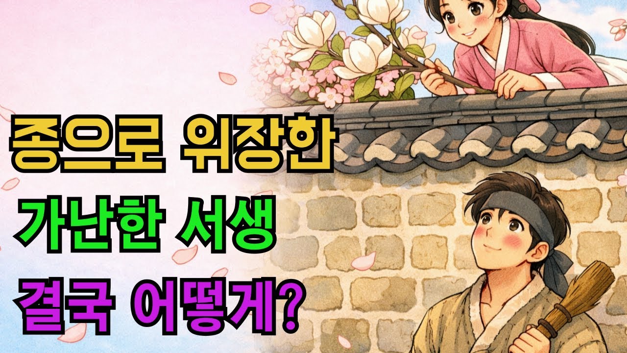 😭 좋아하는 사람 앞에서 신분 때문에 포기한 적 있나요... 가난한 서생이 정승 댁 마당쇠로 들어간 이유