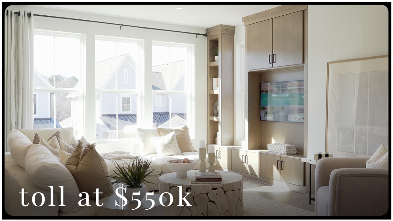 Роскошные дома в Шарлотте до 600 000 долларов? Интерьер таунхаусов River District от Toll Brothers.