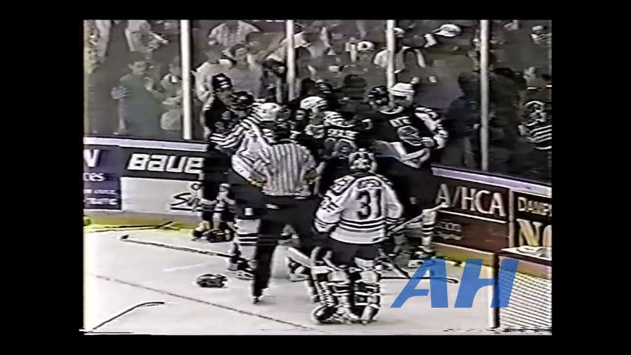 IHL Feb. 4, 1995 Houston Aeros v Las Vegas Thunder (R) Trevor Buchanan v Kerry Toporowski (R)