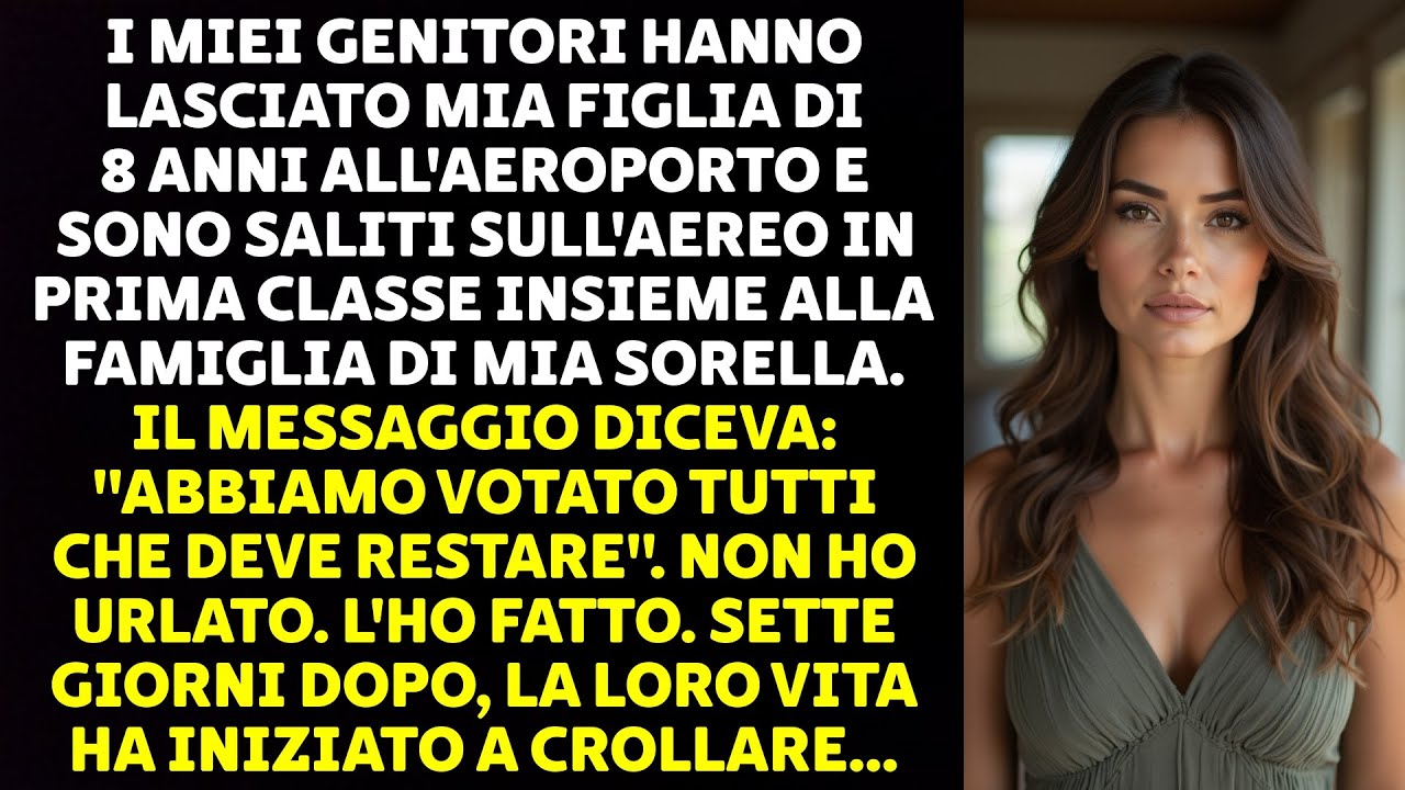I MIEI GENITORI HANNO LASCIATO MIA FIGLIA DI 8 ANNI ALL'AEROPORTO E SONO SALITI SULL'AEREO IN PRIMA