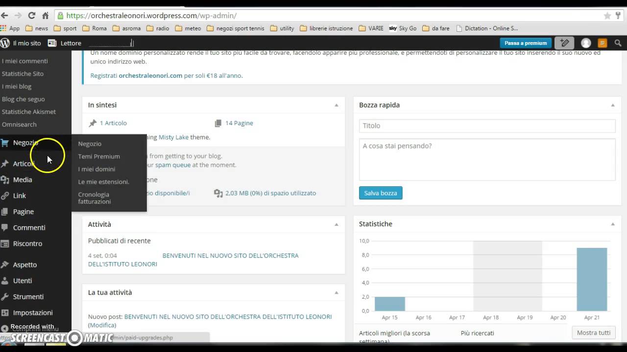 Come inserire articoli su un blog wordpress