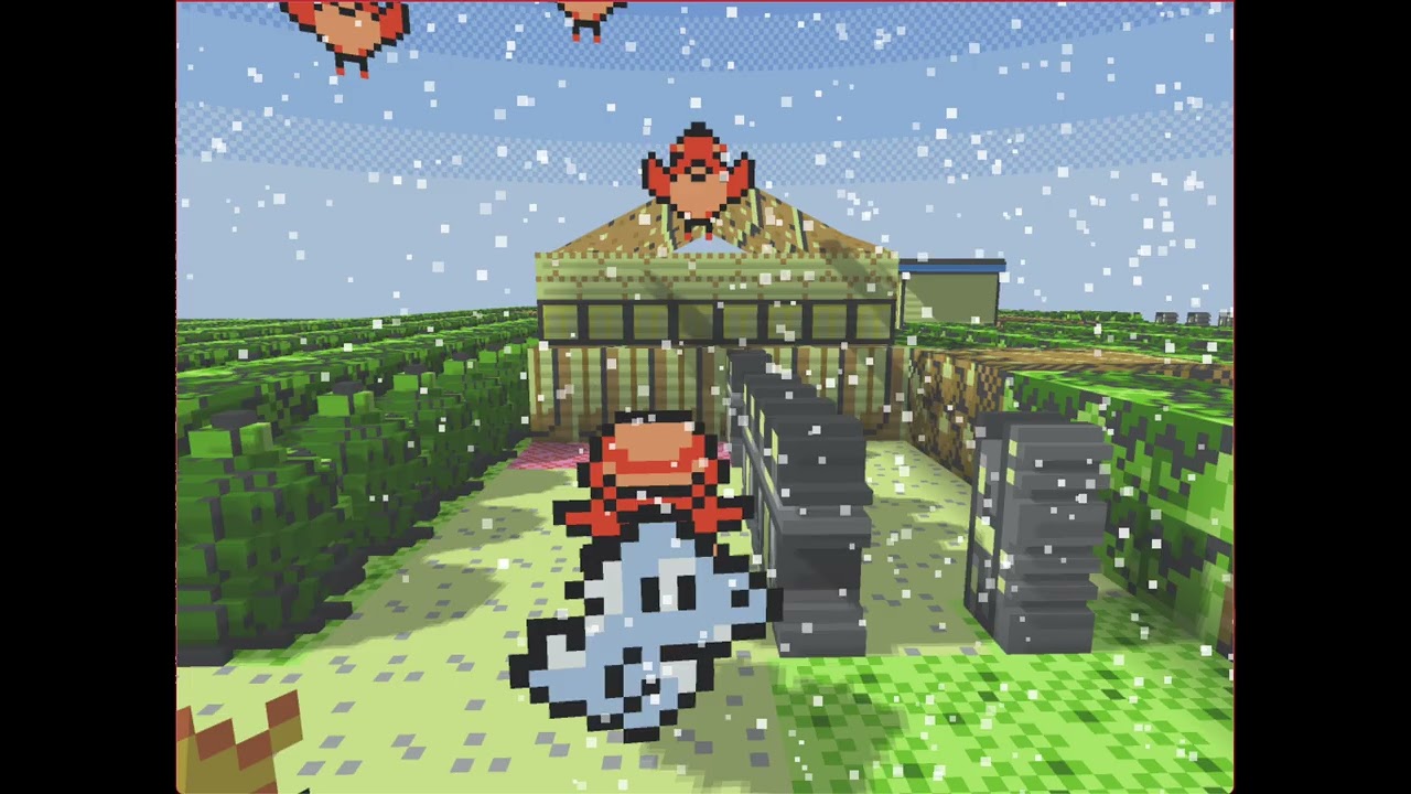 Pokemon gold/silver recomp gen2 weather mod fx(rain,lighting,snow)plus other mods #pokemon