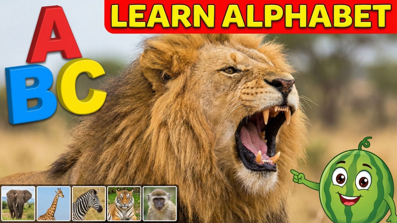A to Z Animals for Kids! 🦁 Learn the Alphabet with REAL Animals | Educational Video