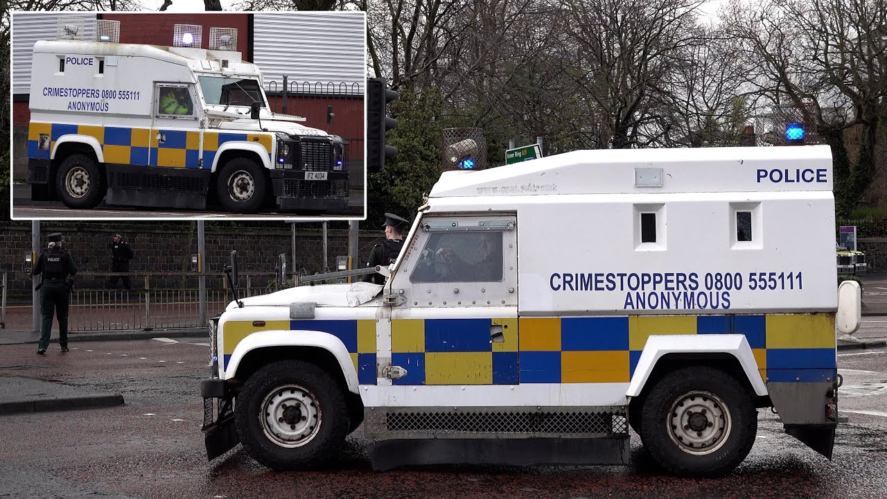 Armoured police trucks out on Easter Monday / Good Friday Agreement 25th Anniversary 🚔