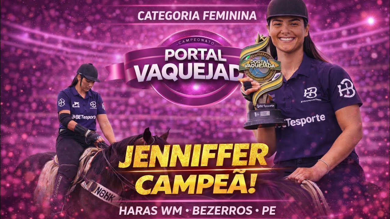 JENNIFER CAMPEÃO DA CAT. FEMININA | VAQUEJADA AO VIVO | BEZERROS-PE | HARAS WM
