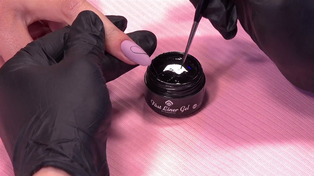 Fast Liner Gel ( Spider Gel )  and Glitter Spray Nail Art Tutorial