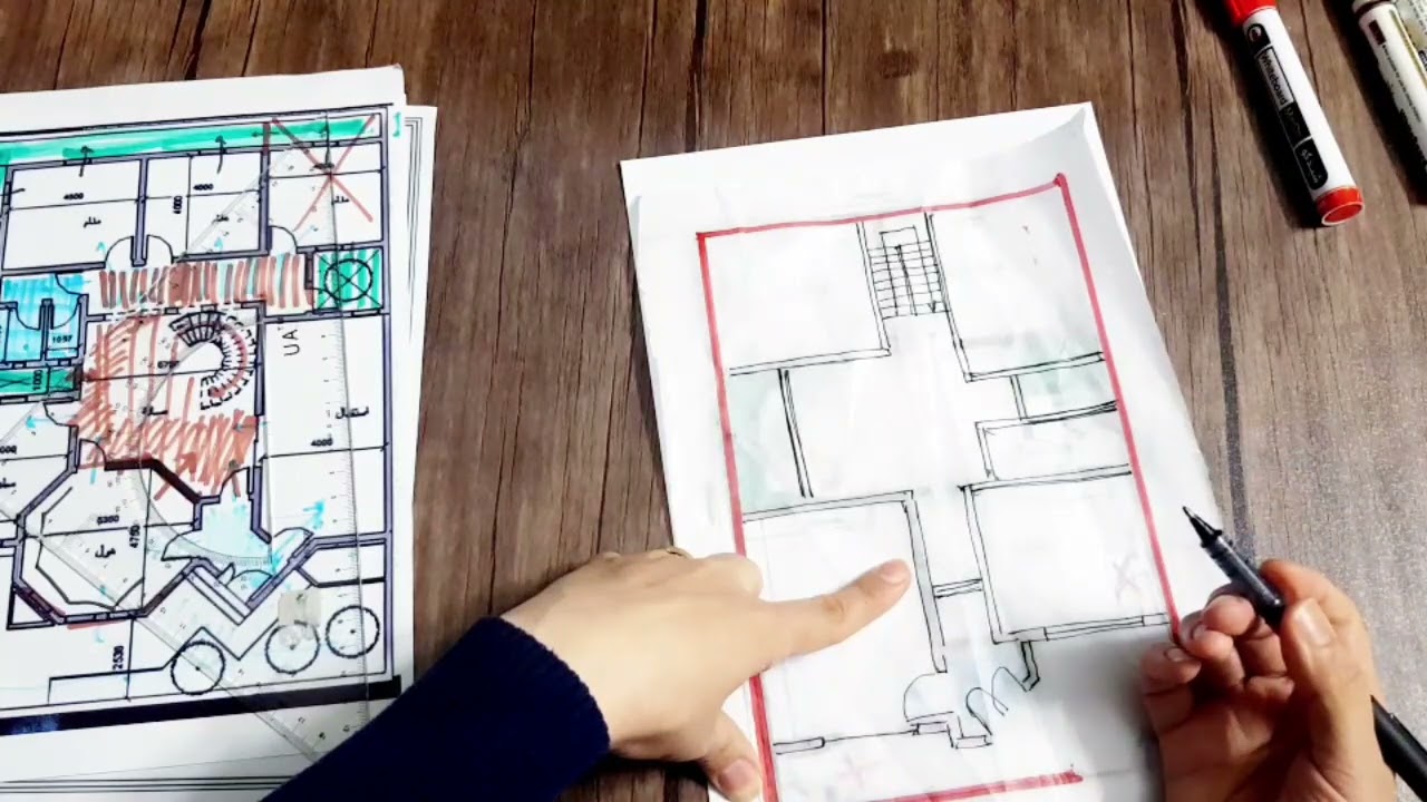 بتغيير مكان الدرج صححنا اخطاء الخارطة. شاهد قبل و بعد خارطة منزل ١٥٠ متر😍