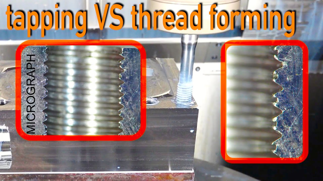 Unterschiede Bearbeitung Gewindefertigung ( Mikroskopaufnahmen ) CNC milling