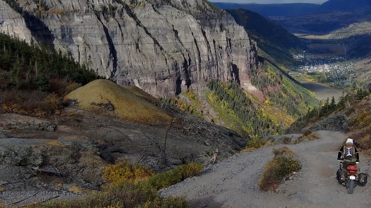 Black bear Pass on a large motorcycle