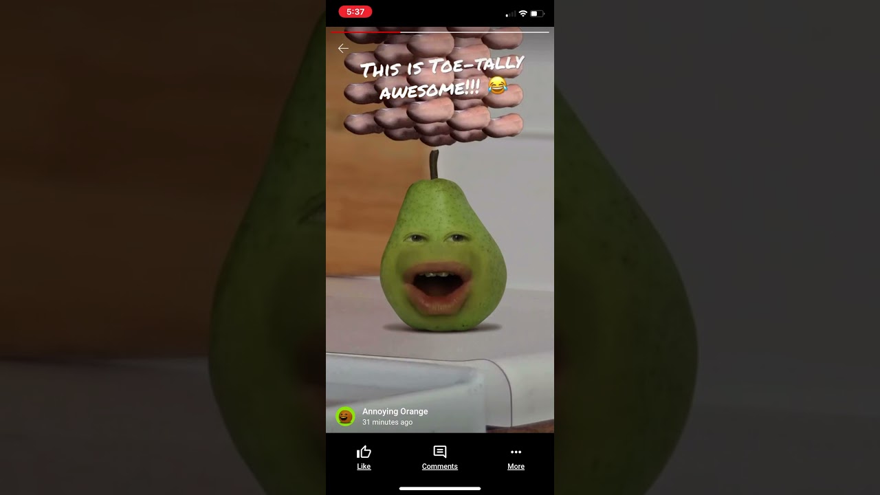 Dumping 10 Million Crusty Toes on Pear! And also Annoying Orange farting on Pear after that!