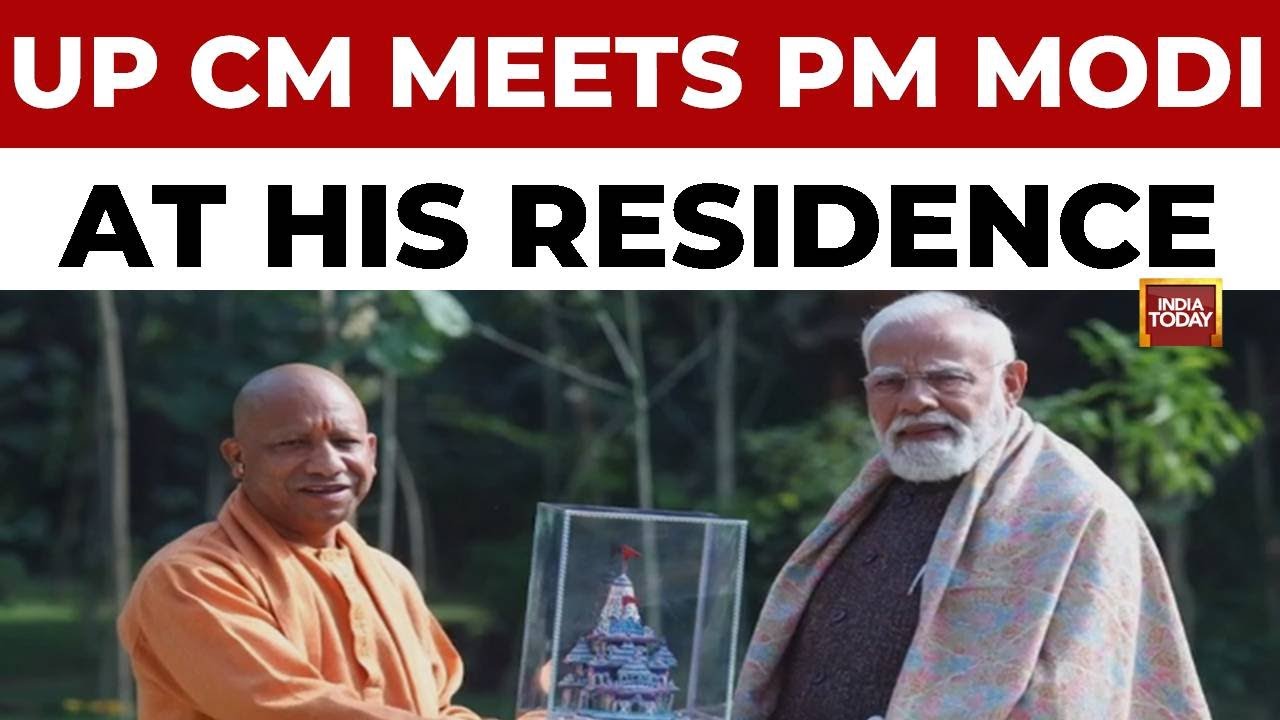 UP CM Yogi Adityanath Gifts Somnath Temple Miniature To PM Modi, Discusses 2027 Polls