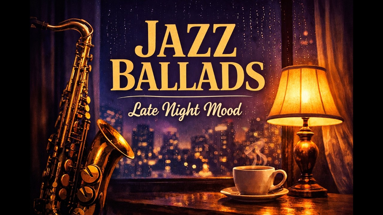 Late Night Jazz Ballads 🌙 Soft & Emotional Instrumental for Relaxing, Study & Sleep