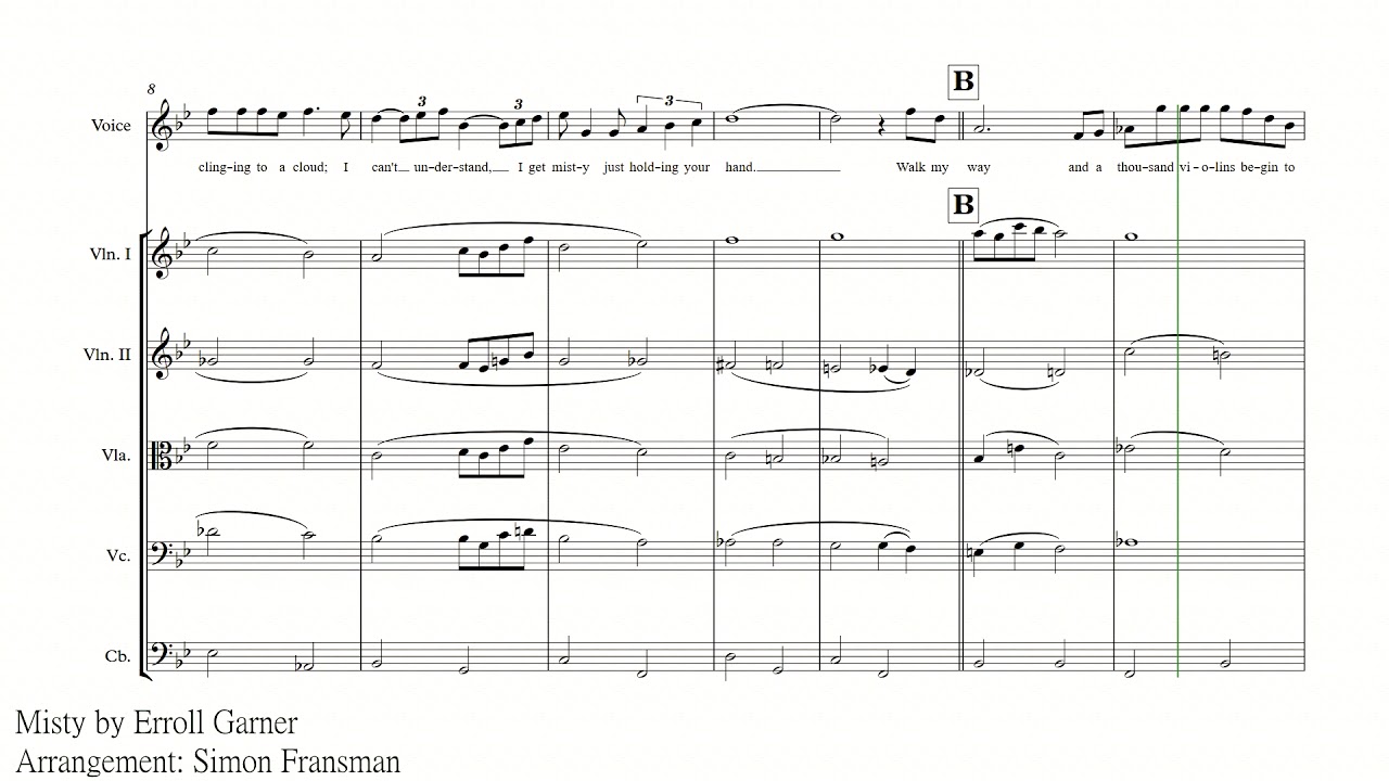 Misty but it's a string arrangment sung by a robot