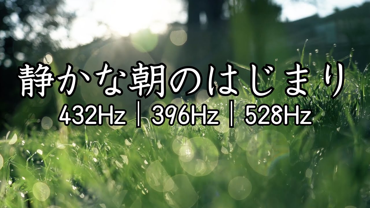 528Hz 朝の瞑想音楽｜陽だまりの草原と静かな朝｜Calm Field Morning