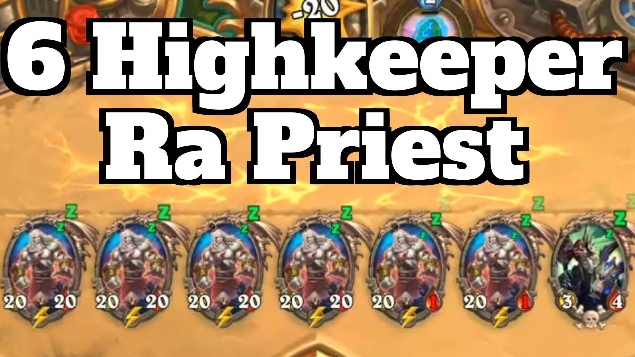6 Highkeeper Ra in 1 Turn! Mogu Cultist Priest OTK Combo! | Hearthstone