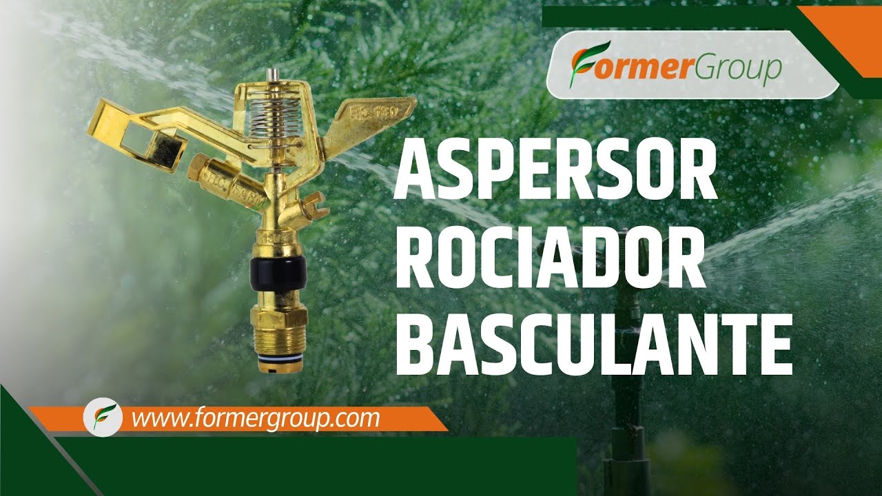 Aspersor en latón giratorio de 2 chorros