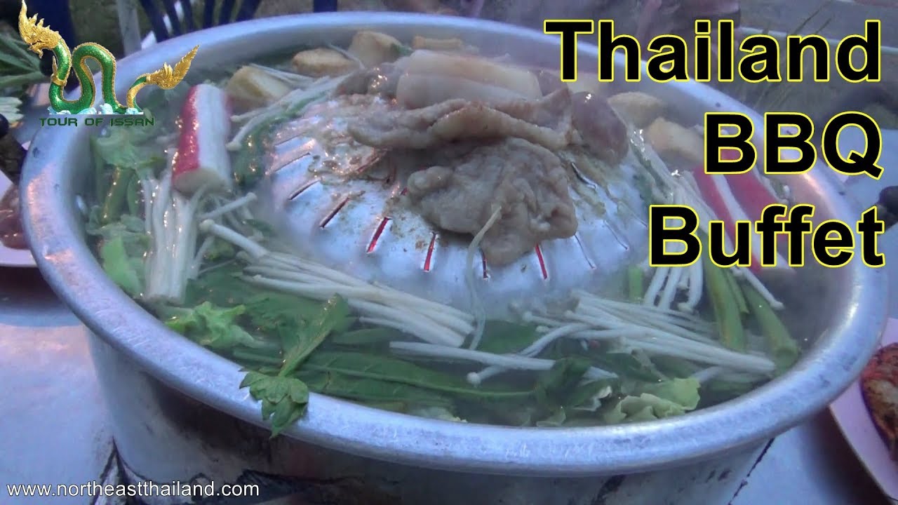Thailand's BBQ buffet, Nakhon Ratchasima.  The meal that made both of us sick.