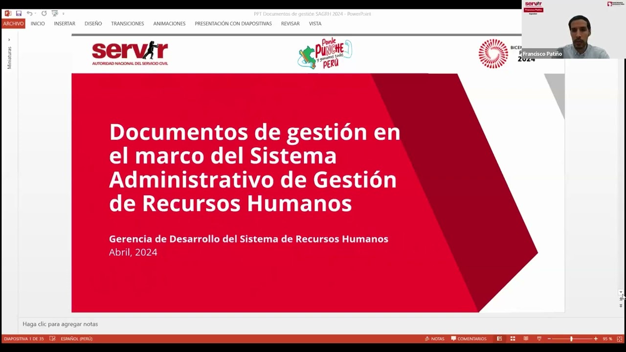 Conferencia PDP2024 Documentos de gestión en el marco del Sistema Administrativo de Gestión de RH