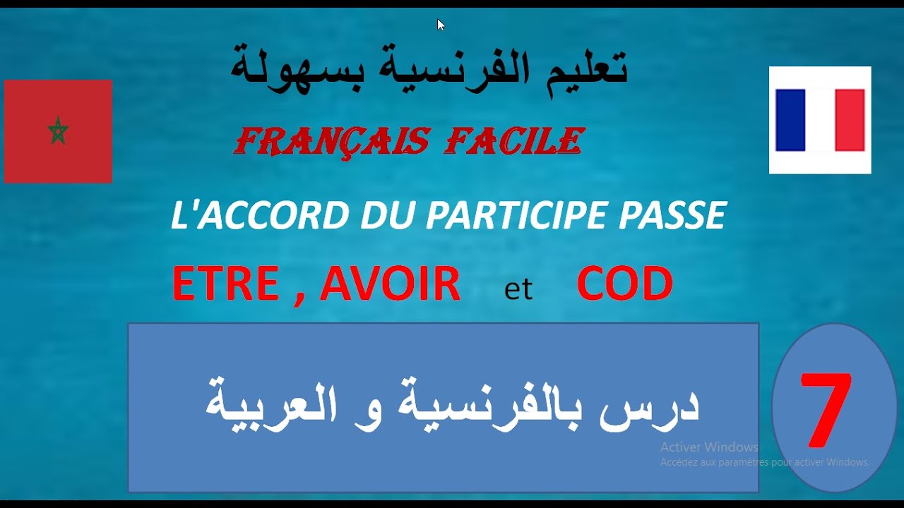 L' ACCORD DU PARTICIPE PASSE