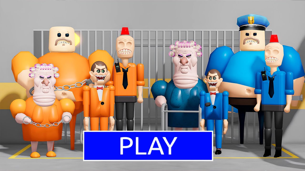 PRISONER'S FAMILY VS POLICE FAMILY in BARRY'S PRISON RUN! New Scary Obby #roblox