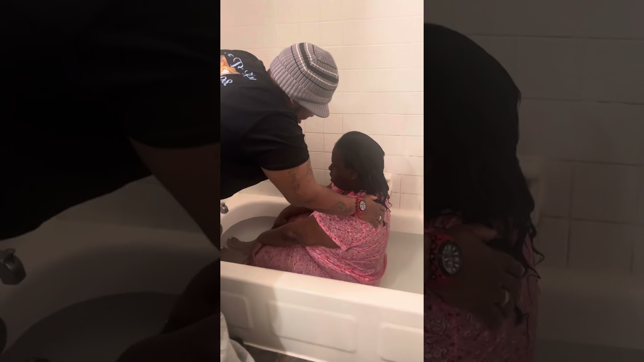 cousin Ricky daughter Hattie being baptized in Jesus Name after God filled her with the Holy Ghost