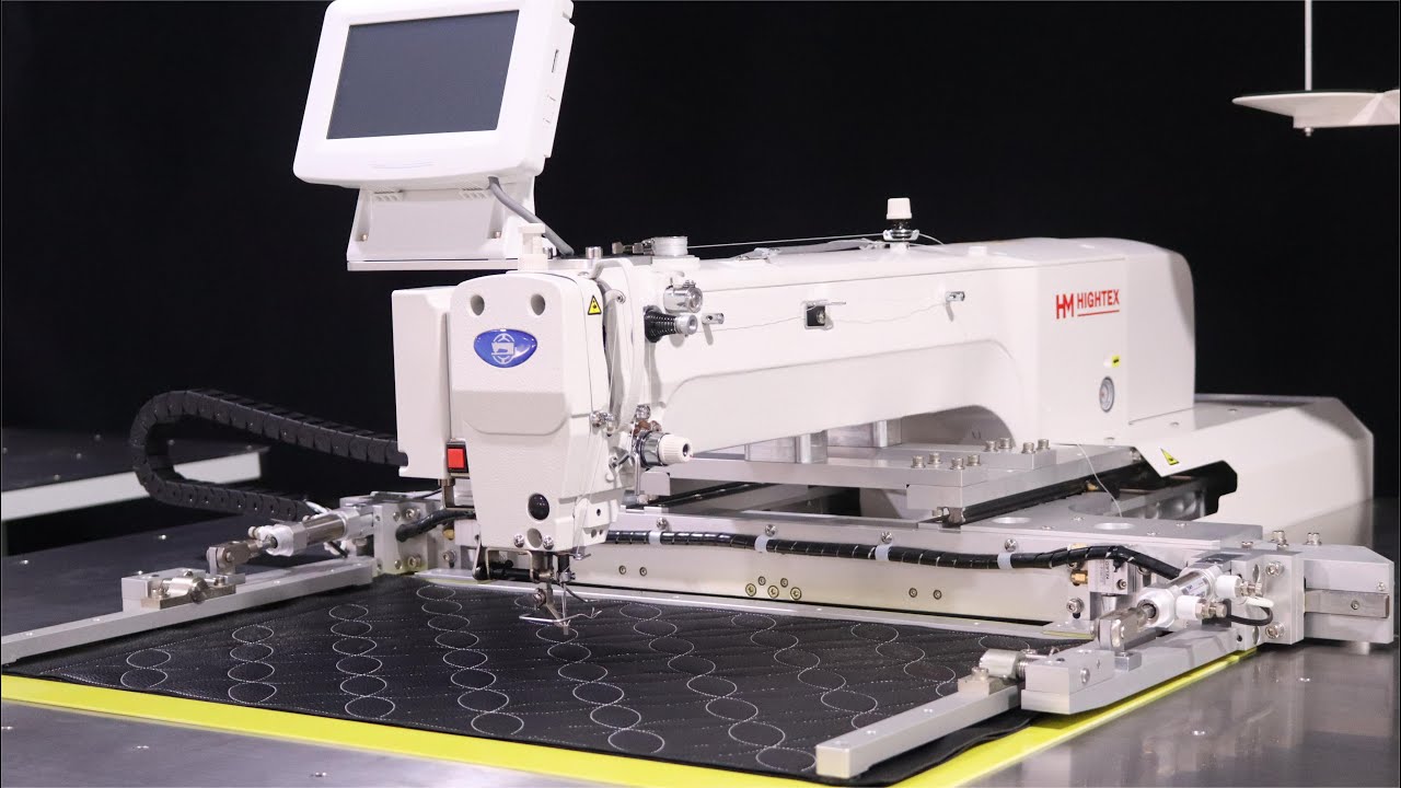 CNC programmable pattern sewing machine for marine and auto upholstery