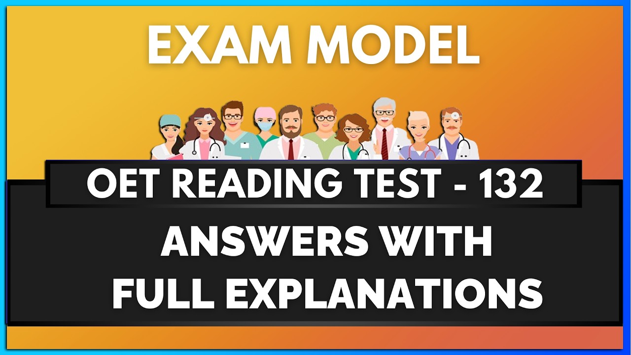 OET READING TEST - 132 | MIHIRAA