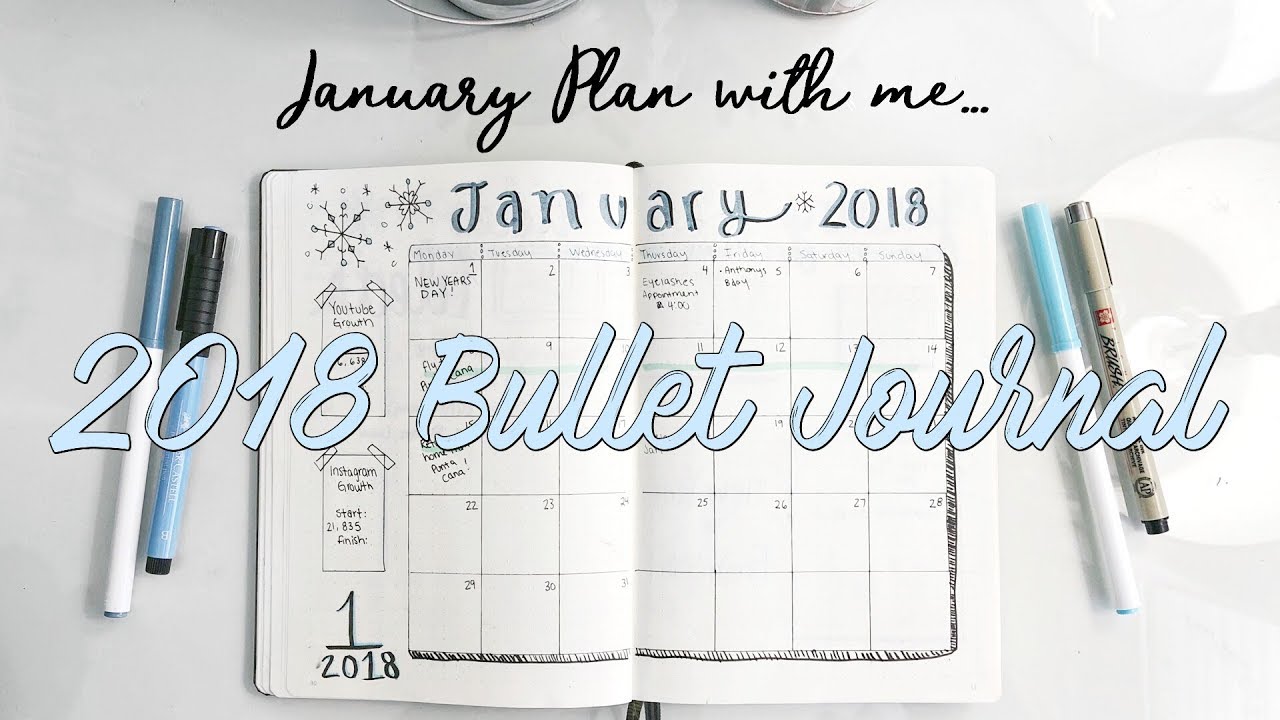 PLAN WITH ME | January 2018 Bullet Journal | Chelsea Trevor
