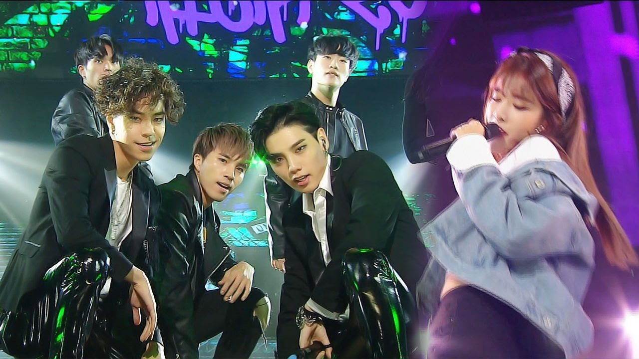 "UNIT" HIGH4 20 - HookGA (feat. WJSN) @ Популярная песня Inkigayo 20161009