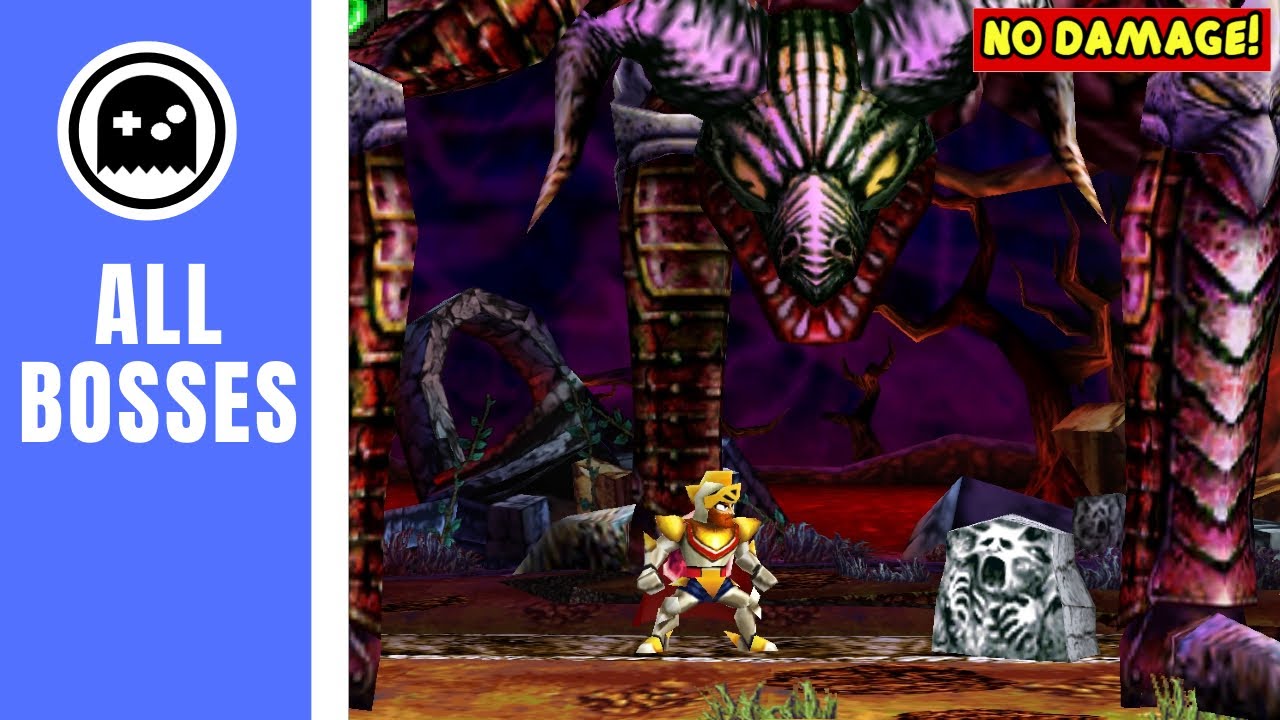 Ultimate Ghosts 'n Goblins (PSP) - All Bosses - (No Damage)