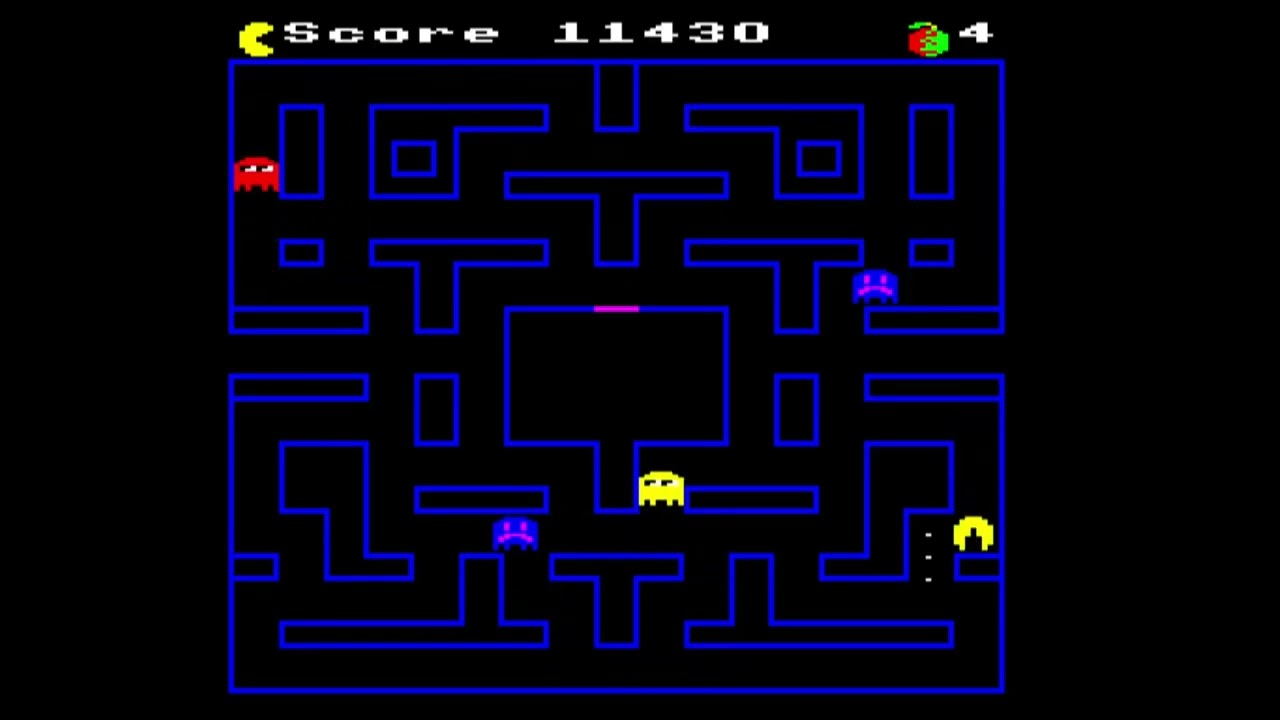 Gnasher [aka Scoffer](BBC Micro). Score: 38 890 (then I quit playing) #acorn #pacman #retrogaming
