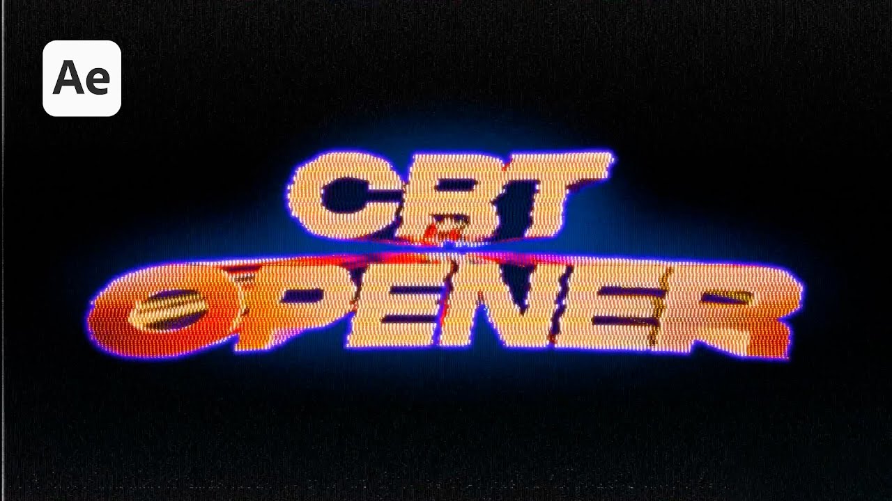 Учебное пособие по CRT Opener | Анимация текста в After Effects