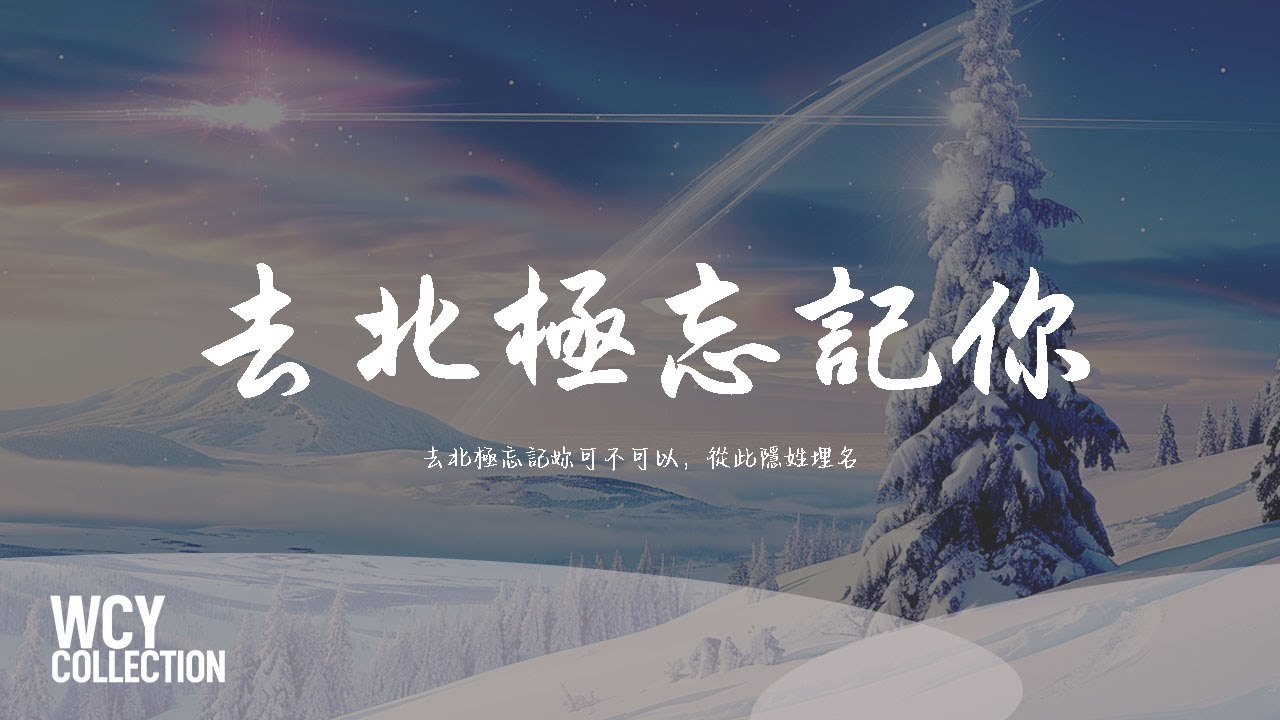 Gareth.T - 去北极忘记你「去北极忘记妳可不可以，从此隐姓埋名」【動態歌詞/pīn yīn gē cí】