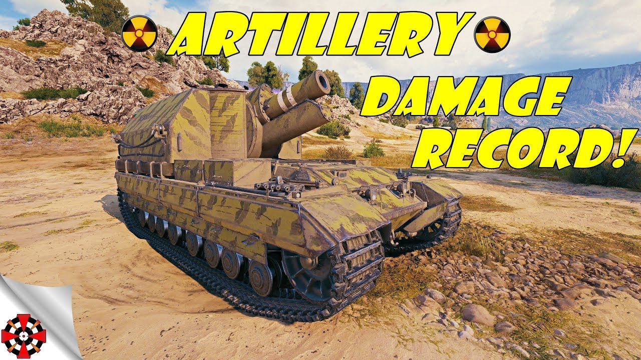 Мир танков - Aртиллерия DAMAGE RECORD! (WoT артиллерия геймплей)