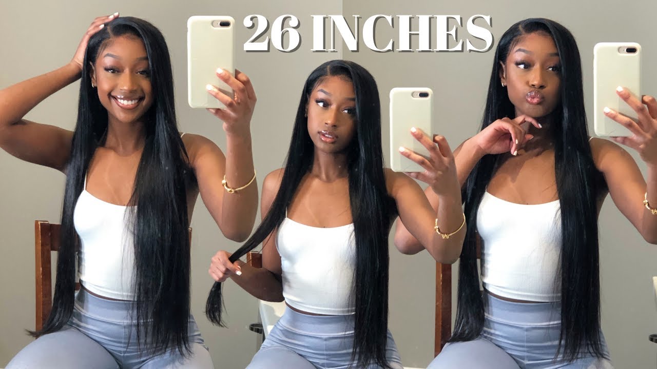 STEP BY STEP INSTALL 26 INCHES STRAIGHT HD LACE WIG FT. WIGGINS HAIR