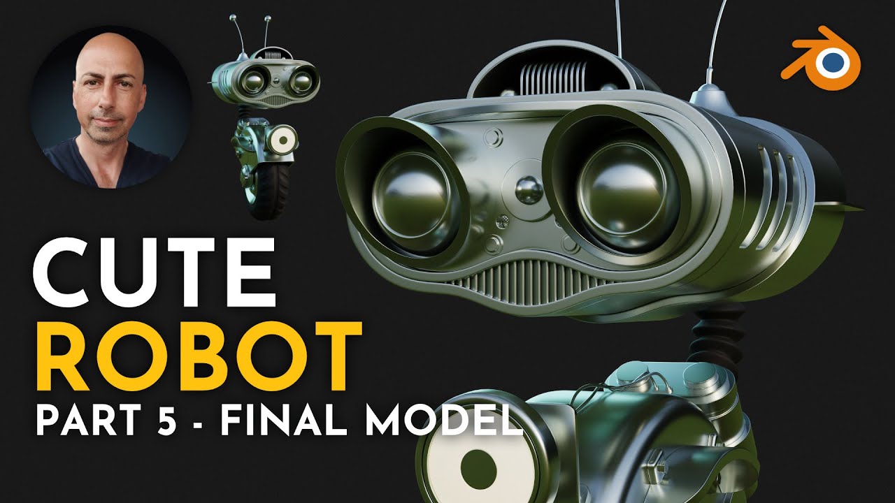 Making a Cute Robot in Blender Part 5 - Finishing the model