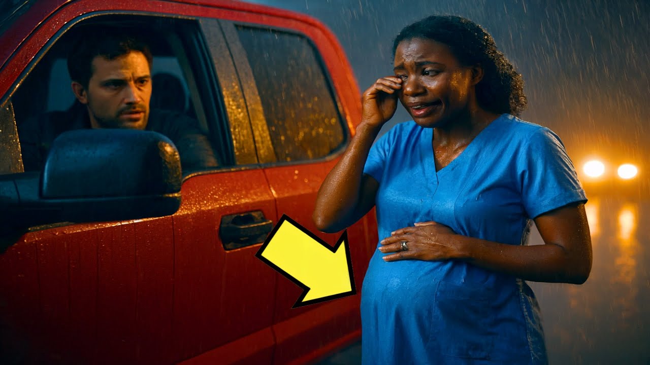 DETUVO EL AUTO EN LA LLUVIA Y VIO A UNA EMBARAZADA LLORANDO… SIN SABER QUE ERA ENFERMERA